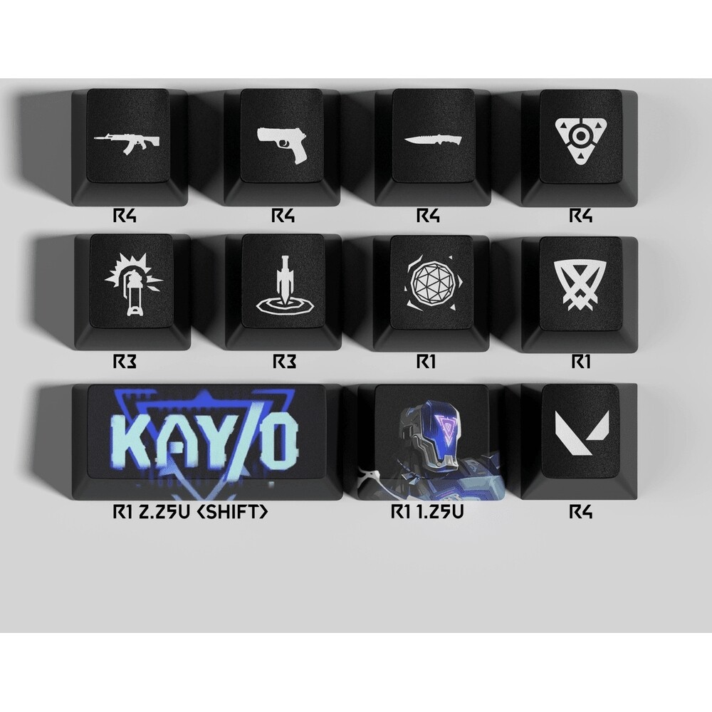 발로란트키캡 케이오키캡 포인트 PBT 염료승화 11키