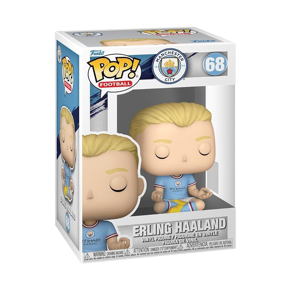 144817 Funko Pop Football: 맨체스터 시티 - 얼링 할랜드 FC 2025 수집용 비닐 피규어 선물 아이디어 공