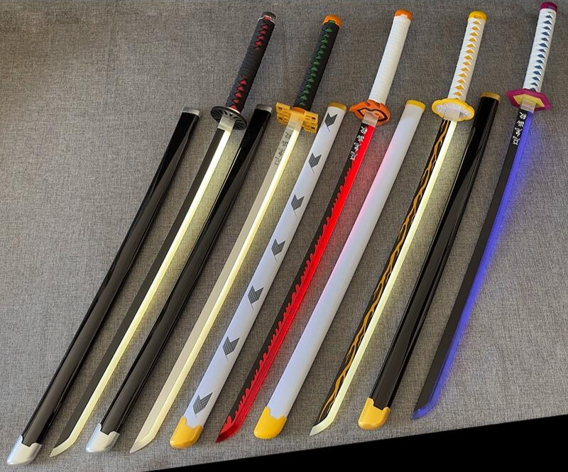 귀멸의 칼날 LED 탄지로 검 귀살대 코쿠시보 일륜도 귀칼 젠이츠 렌고쿠 쿄쥬로 칼