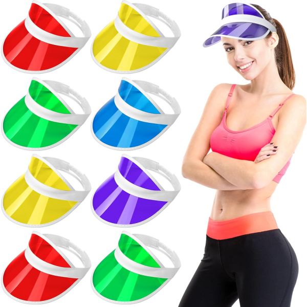 Tarpop 골프 여름 모자 썬캡 타팝 8팩 딜러 바이저 벌크 카지노 빙고 포커 액세서리