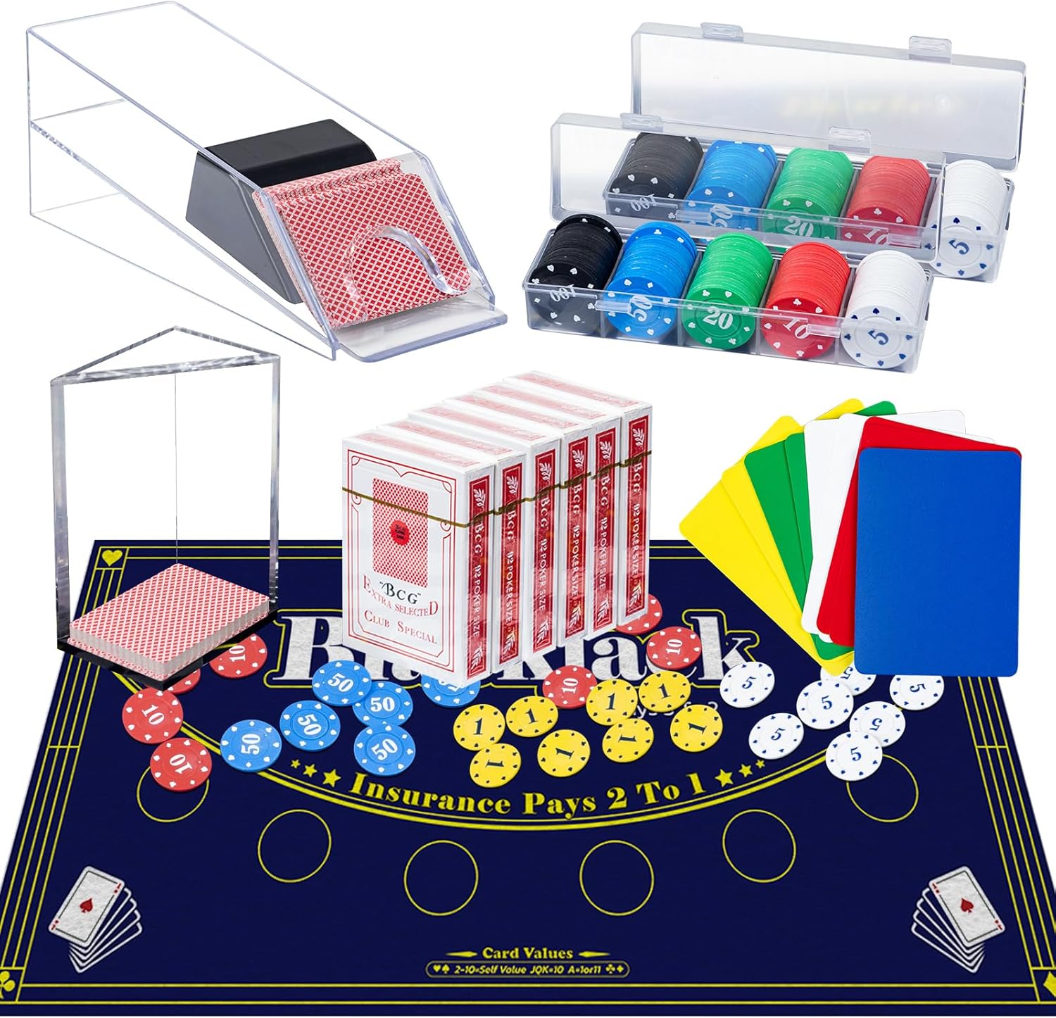 [오늘출발] 엑스트구즈 엔터테인먼트 카지노 게임 세트 블랙잭 텍사스 홀덤 카드 딜링