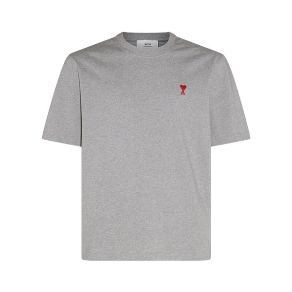 아미 명품 25SS 남성 스몰 하트 로고 반팔 티셔츠 그레이 BFUTS005 726 362191