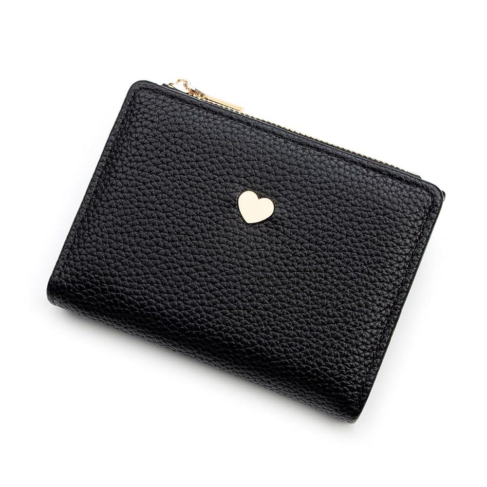 Defway 여성용 소형 카드 지갑 - 슬림 홀더 10개의 슬롯 및 동전 포켓이 있는 작은 PU 지갑 컴팩트 리치