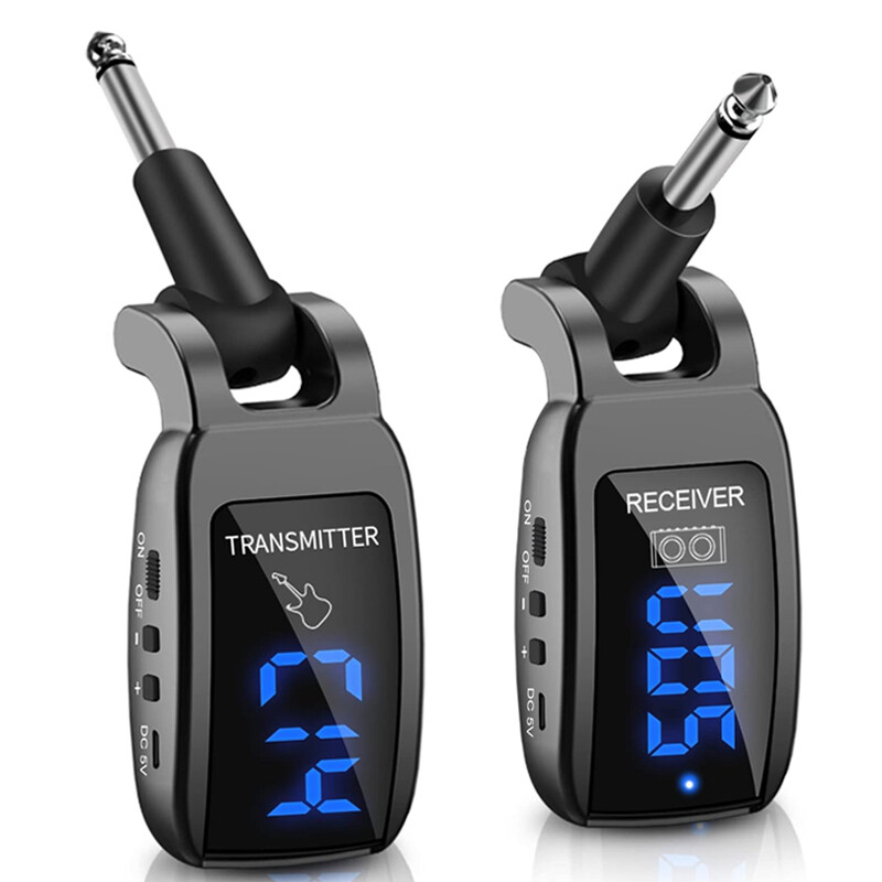 프라이프 - UHF 기타 무선 송수신기 기타잭 충전식 전자악기 와이어스 시스템 블랙세트