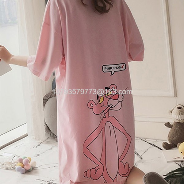 무료배송 핑크팬더 원피스 파자마 반팔 잠옷2col