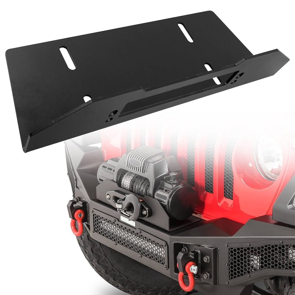 [오늘출발] 332000T 윈치 마운팅 플레이트 페어리드 마운트 브래킷 Go Rhino Rockline 프론트 범퍼에 적합 최대 12 000