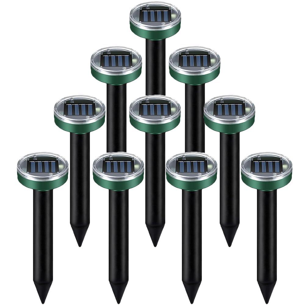 태양열 발전 초음파 두더지 퇴치제 마당 정원용 방수 야외 진동 마우스 컨트롤 사운드가 있는 360° 효과