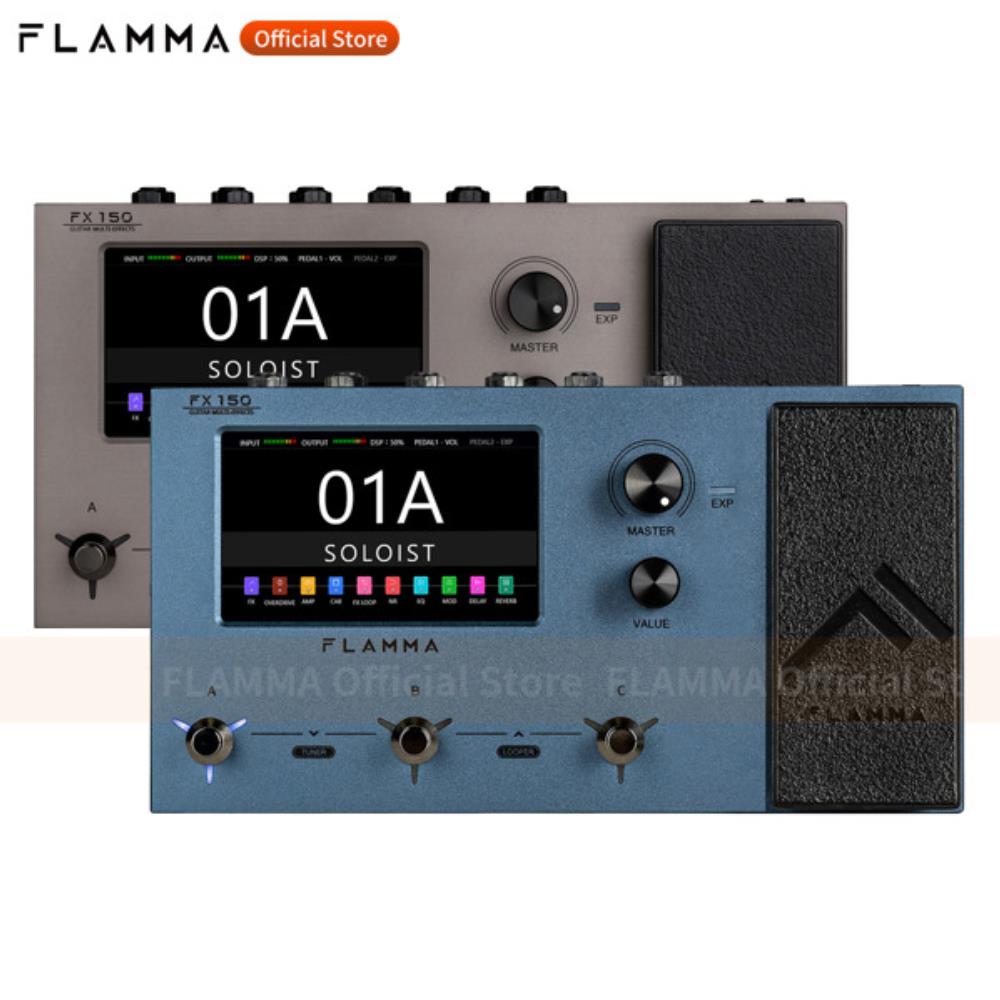 [오늘출발] FLAMMA FX150 기타 멀티 이펙트 페달 160 이펙트 180 프리셋 슬롯 30 캡 시뮬레이션 80 드럼 머신 52S 루퍼