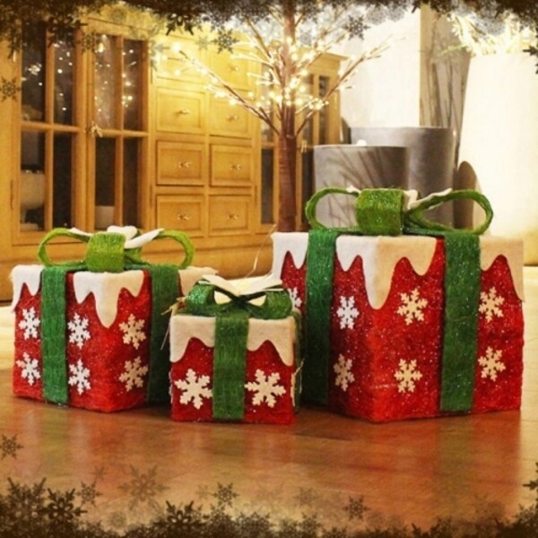(옵션 단품)트리와 소품 선물상자 크리스마스 장식 카페인테리어소품 소품 인테리어 상자