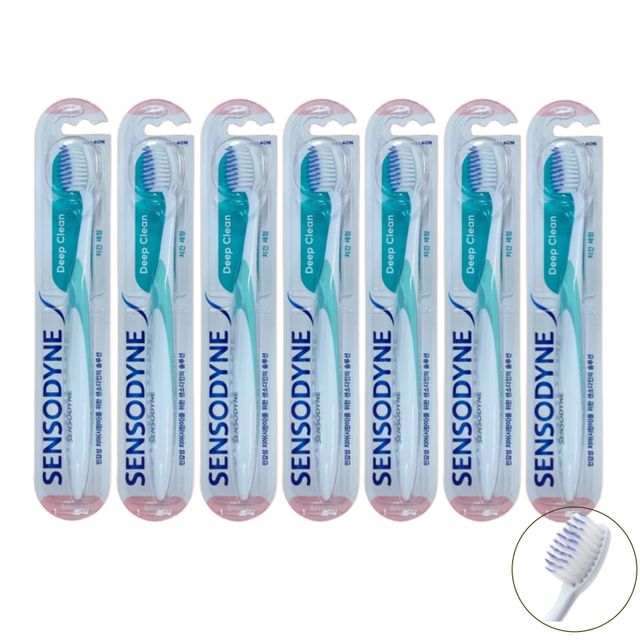 [헤일리온]센소다인 센소다인 딥클린 칫솔 시린이 초 미세모 칫솔 7개