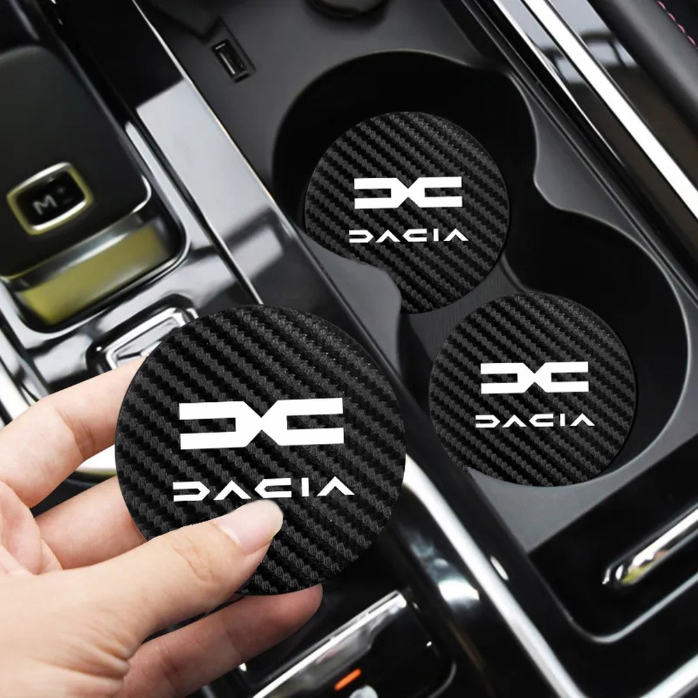 [오늘출발] 2PCS 자동차 컵 슬롯 미끄럼 방지 매트 새로운 Duster Logan Sandero Jogger Spring Stepway Dokker Lodgy