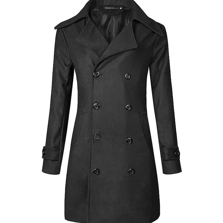 남성트렌치코트 남성용 더블 버튼 도매 할로우 해외 오버코트 길이 무역 아웃 중간 3D 트렌