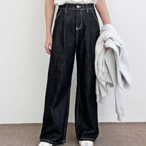 알티피아 하프클럽/논페이드 룩걸 실루엣 러블리 핀턱 오버핏 스탠다드 청