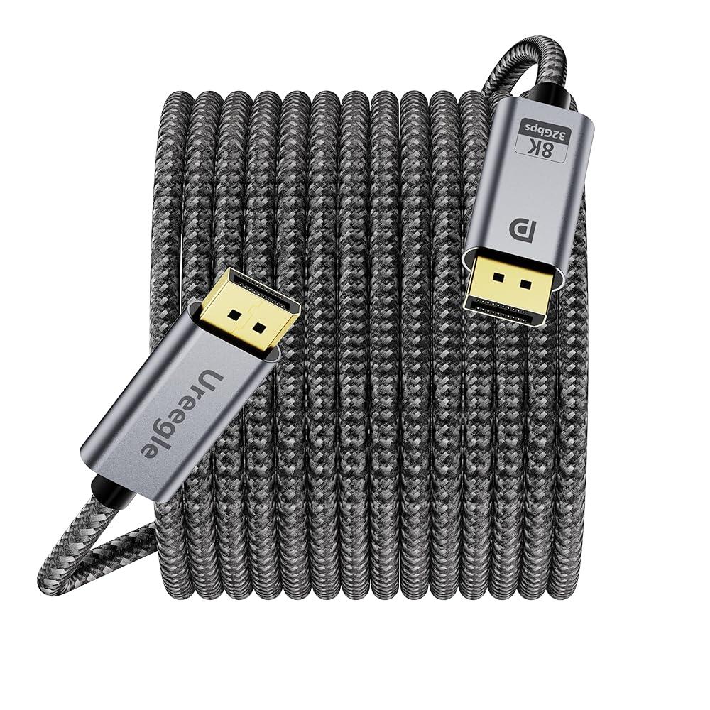 Ureegle 8K 디스플레이 포트 케이블 1.4 디스플레이 포트 케이블 3.7m(12피트) 8K60Hz 4K144Hz 2K24