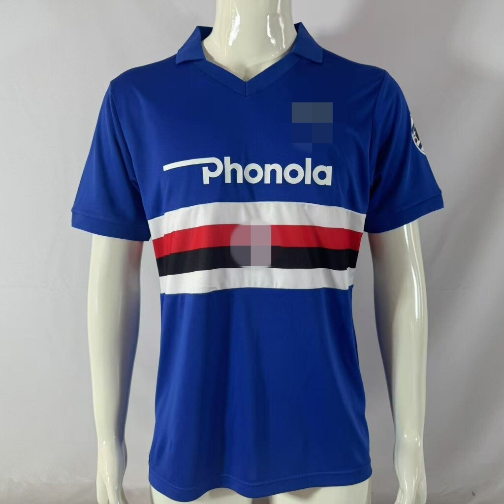 축구 유니폼 레플리카 / 삼프도리아 84-88 UC SMPR / Home / 풋볼 클럽 국가대표 팀 저지 티셔츠 트레이닝