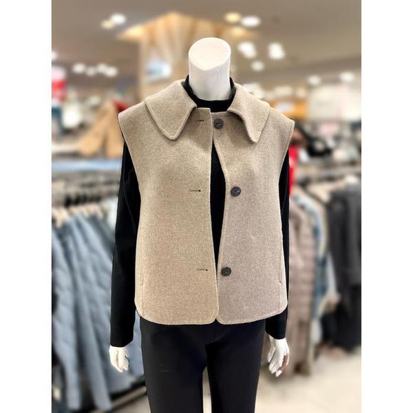 소고 세이브존01 카라넥 핸드메이드 울 혼방 베스트 TI4VA01_BK