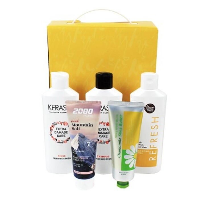 캐라시스 샴푸+린스+바디워시 핑크솔트치약 + 과일나라 핸드크 림세트 인쇄있음(비용문의)