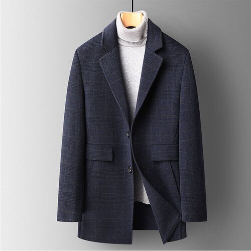 다빈 남성 코트 리버시블 모직 가을 겨울 신사 하프 울 OP4