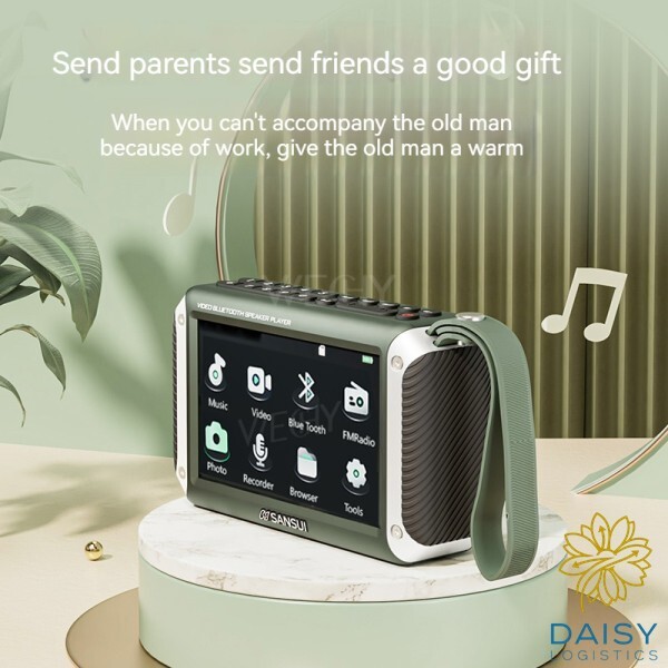 SANSUI F53 4.3 인치 LED 디스플레이 라디오 무선 블루투스 스피커 휴대용 FM 카드 슬롯 MP4 음악 붐 박