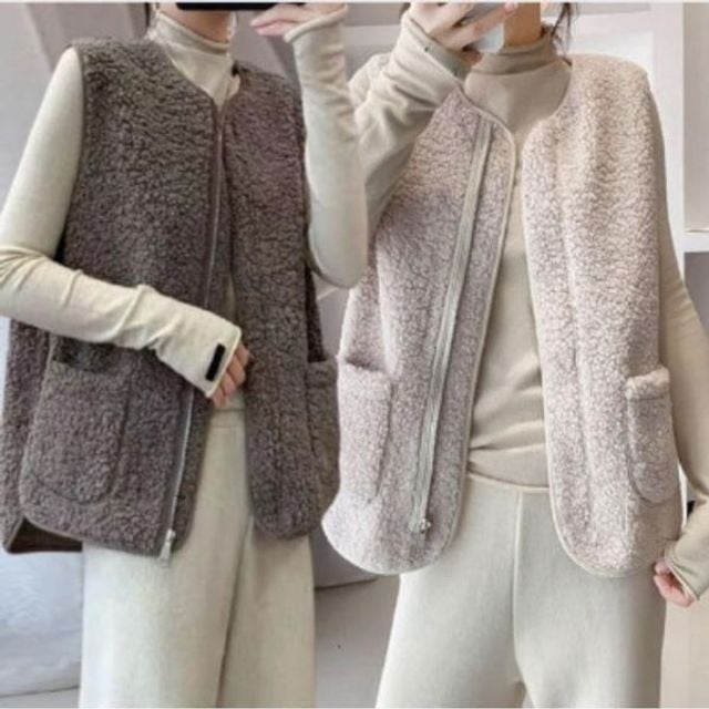 [오늘출발] 코지트리 뽀글이조끼 여성조끼 양털조끼 후리스 베스트 지퍼조끼 겨울조끼 실내조끼 따뜻한조끼 여성 뽀글