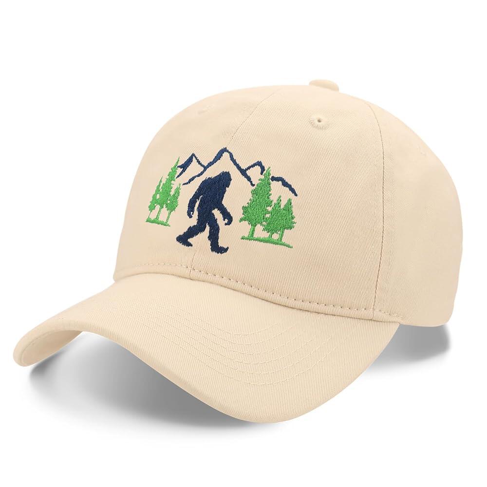 Vitlle 여성용 남성용 선물 - 빅풋 모자 사스콰치 모자 면 야구 스웨트밴드 포함 할로윈 크리스마스 선