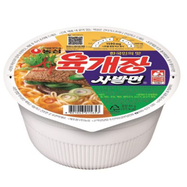 농심 육개장사발면 (86g X 24개)