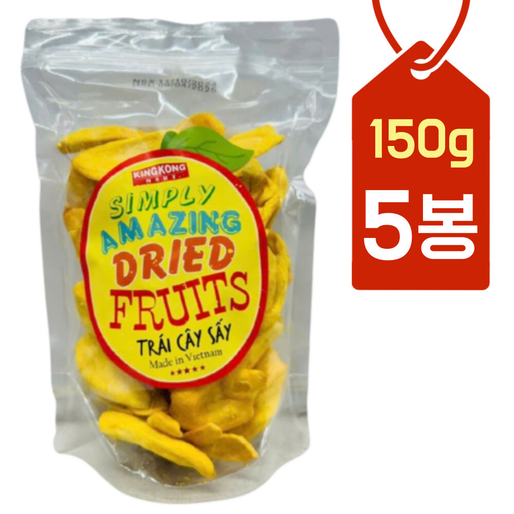 킹콩마트 건조 잭푸르트 칩 150g x5 Simply Amazing Dried Fruits