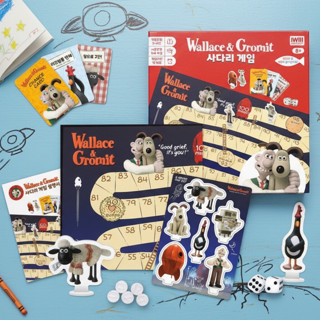 [오늘출발] 월레스와그로밋 사다리게임 사다리타기 주사위놀이 집중력 관찰력향상 보드 장난감 가족 어린이