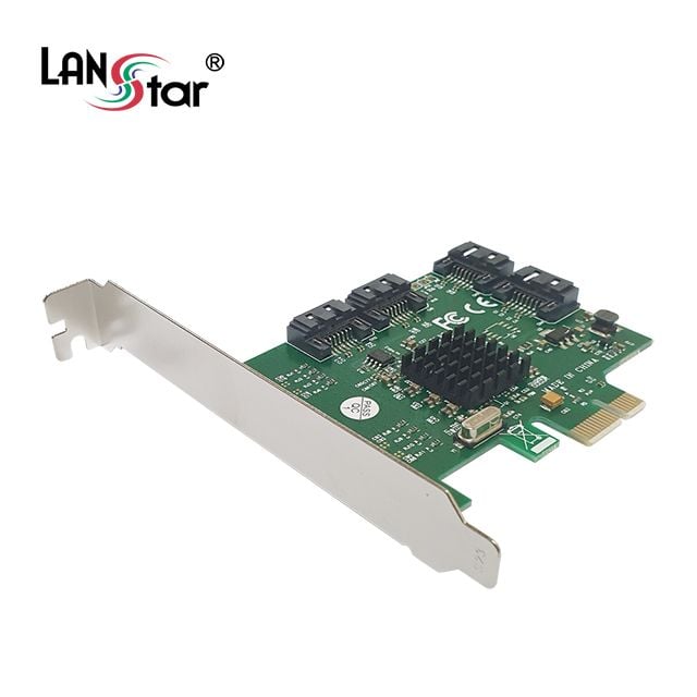 (LanStar) PCI-e SATA 4포트 변환 카드 PCIE-4SATA SATA카드 SATA컨버터 PCIe PCI카드
