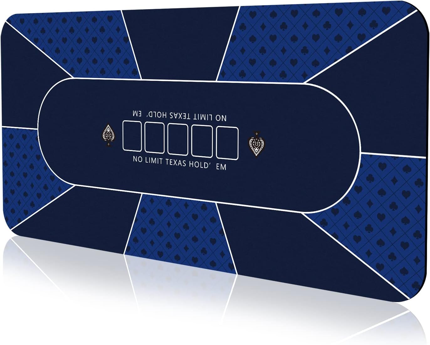 [오늘출발] 70 x 35 인치 포커 매트 8 명의 텍사스 홀덤 고무 토퍼 테이블 접이식 휴대용