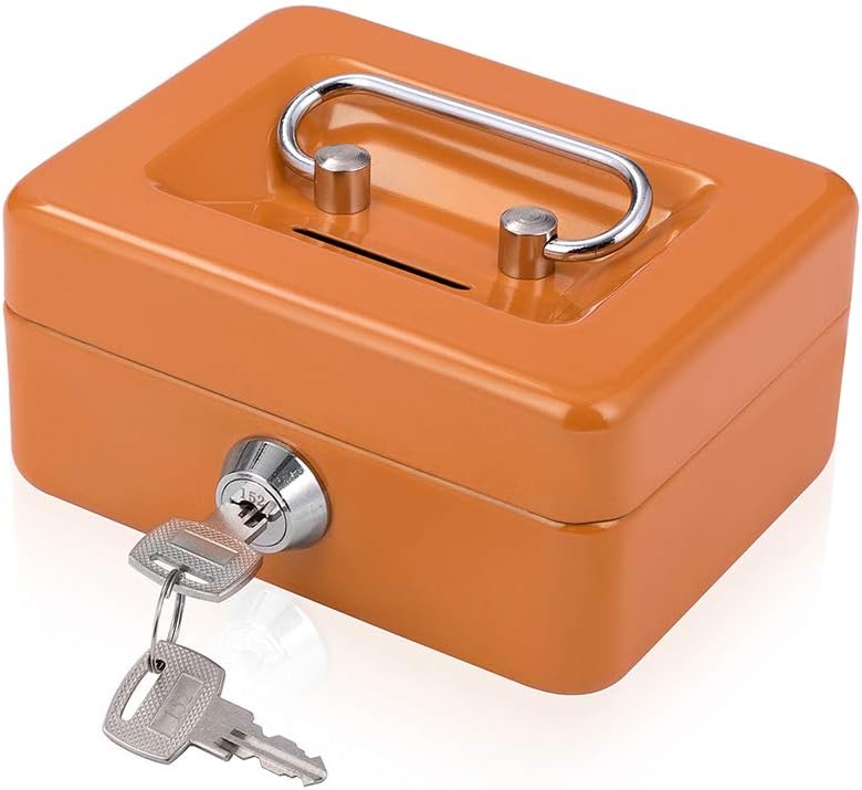 [오늘출발] 슬롯이 있는 미니 캐시 박스 머니 트레이와 키 잠금 장치가 작은 카지노