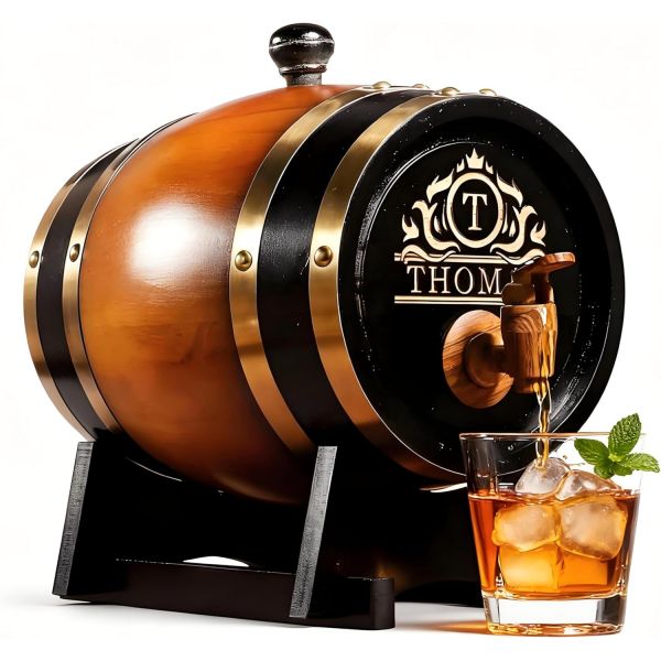 오크통 나무 위스키  위스키와 버번 숙성을 위한 오크 3 디스펜서와 스탠드 및 스파igot 포함 홈 바 선물