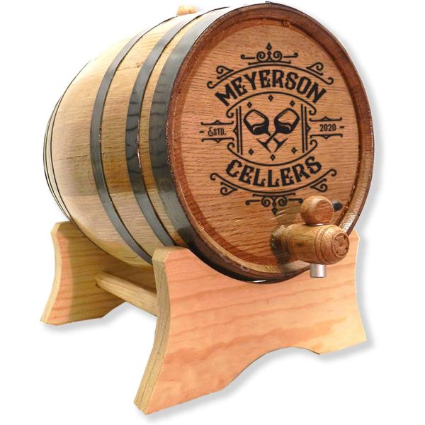 오크통 1 오크 숙성통 와인용 스탠드 마개 스파켓 포함 미드 칵테일 버번 위스키 맥주 등 숙 저 각인 미니