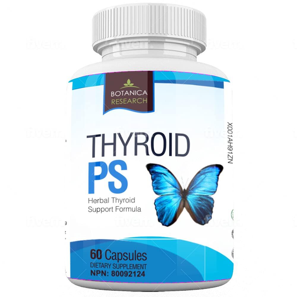Botanica Research 갑상선 지원 복합체 보충제: 천연 선 시스템: 더 나은 집중력 집중력 PS 호르몬 균형
