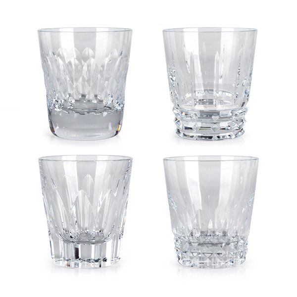 (Baccarat)당일출고/무료배송 바카라 테이블웨어 텀블러 세트 코프레 빈티지 클리어 4PCS