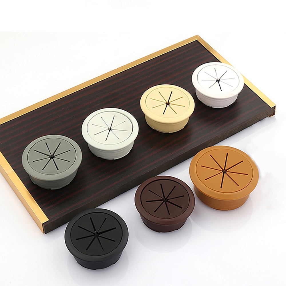 [오늘출발] 모든 색상 50MM 그로멧 케이블 깔끔한 고무 와이어 책상 ABS 60MM PC 라운드 컴퓨터 테이블 53MM 구멍