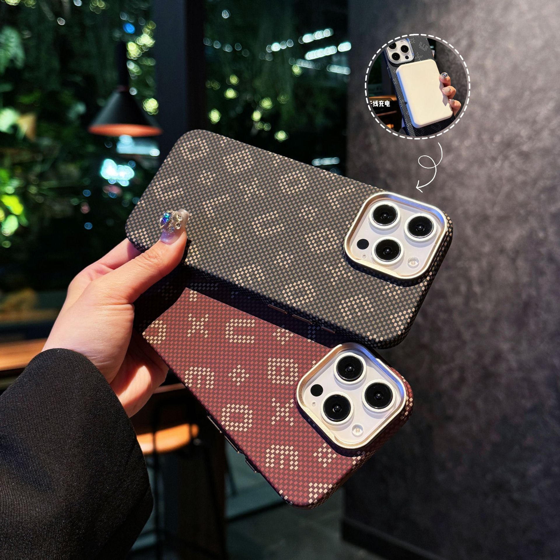 삼성 애플 17Promax 마그네틱 흡입 휴대전화 케이스 금자모 낙하 방지 보호 커버 PC 적용