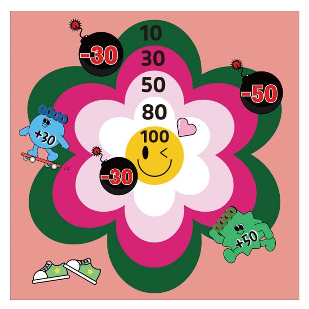 해피파티 체육대회 데이지 신발 던지기 게임 120x120cm/가정/학교/교실/여행/취미/세트/체스/보드/퍼즐/룰