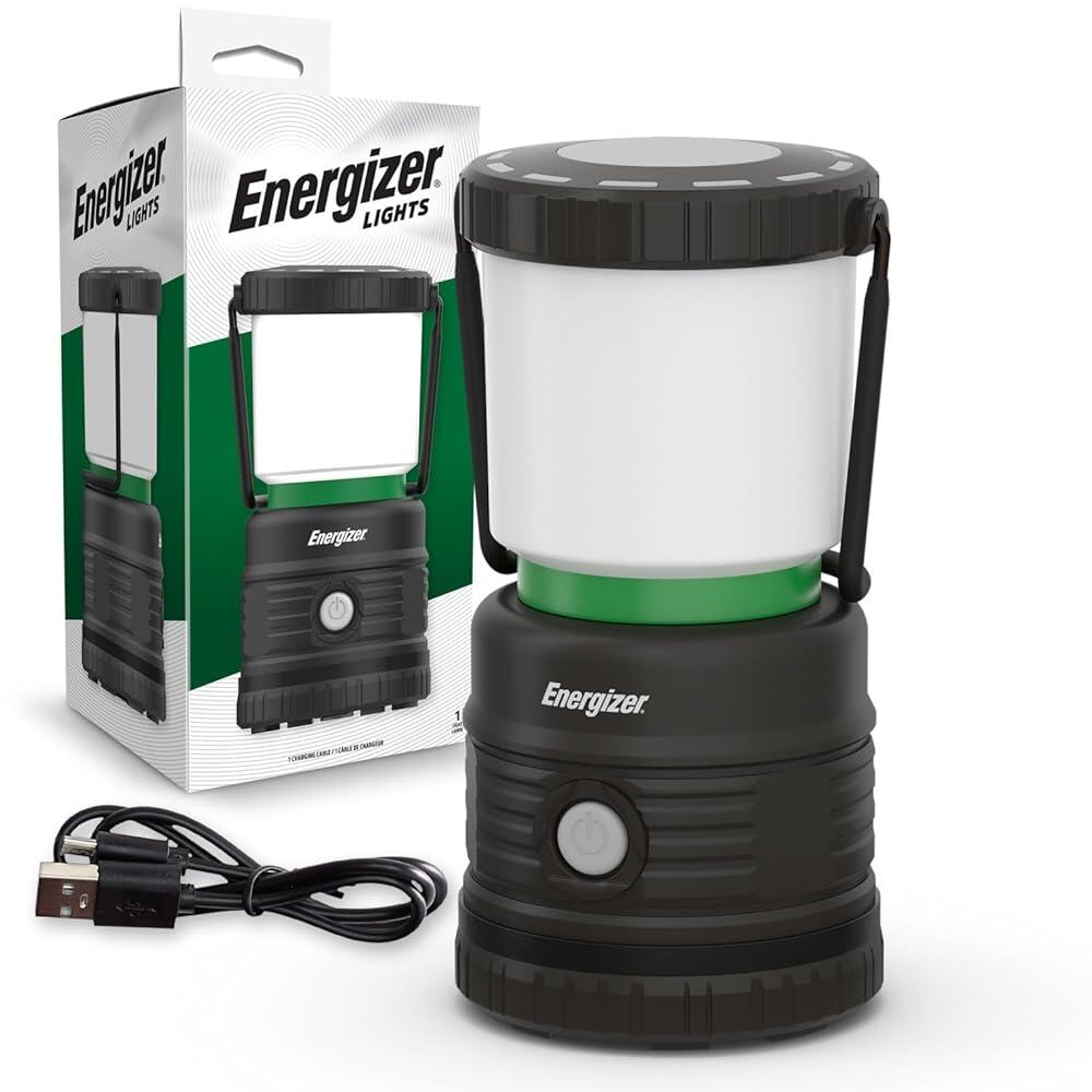 Energizer 충전식 LED 캠핑 랜턴 밝고 튼튼한 텐트 라이트 캠핑 등산 낚시 비상용 방수 USB 케이블 포