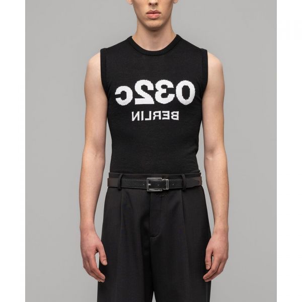 (032C)032C (U) 할리우드 투 베를린 셀피 탱크 블랙 HOLLYWOOD TO BERLIN SELFIE TANK BLACK