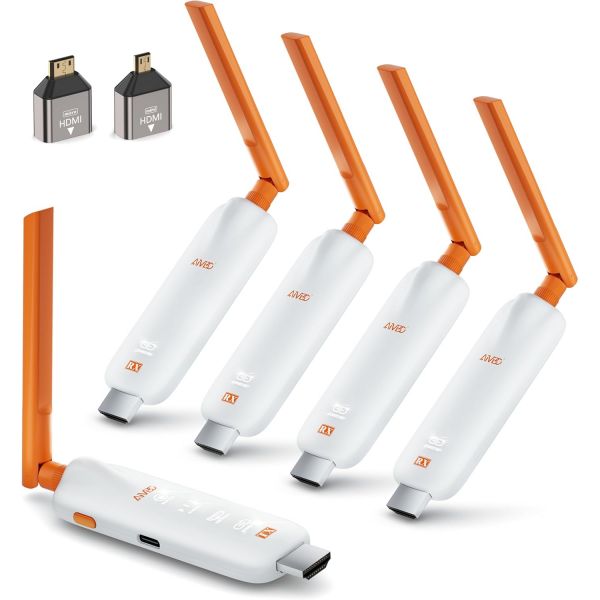 HDMI 분배기 복제 듀얼모니터 공유기 팀부트테크 무선 4 수신기 및 송신기 LED 화면 포함 최대 6개 RX 4K10