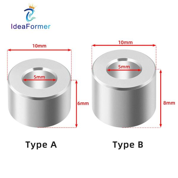 [오늘출발] 호환용 10/20Pcs 3D 프린터 부품 Openbuilds V-슬롯 알루미늄 절연 컬럼 비 스레드 스페이서 별도의 기둥