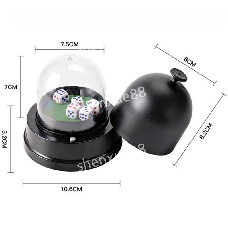 자동 주사위 부정방지 셔플 머신 다이사이 섞기 추첨기 카지노 고무매트 컵 커버 식보 Sq 미디-블랙 전기