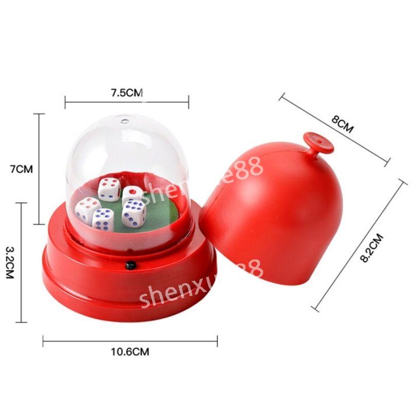 자동 주사위 부정방지 셔플 머신 다이사이 섞기 추첨기 카지노 고무매트 컵 커버 식보 Sq 미디-레드 전기