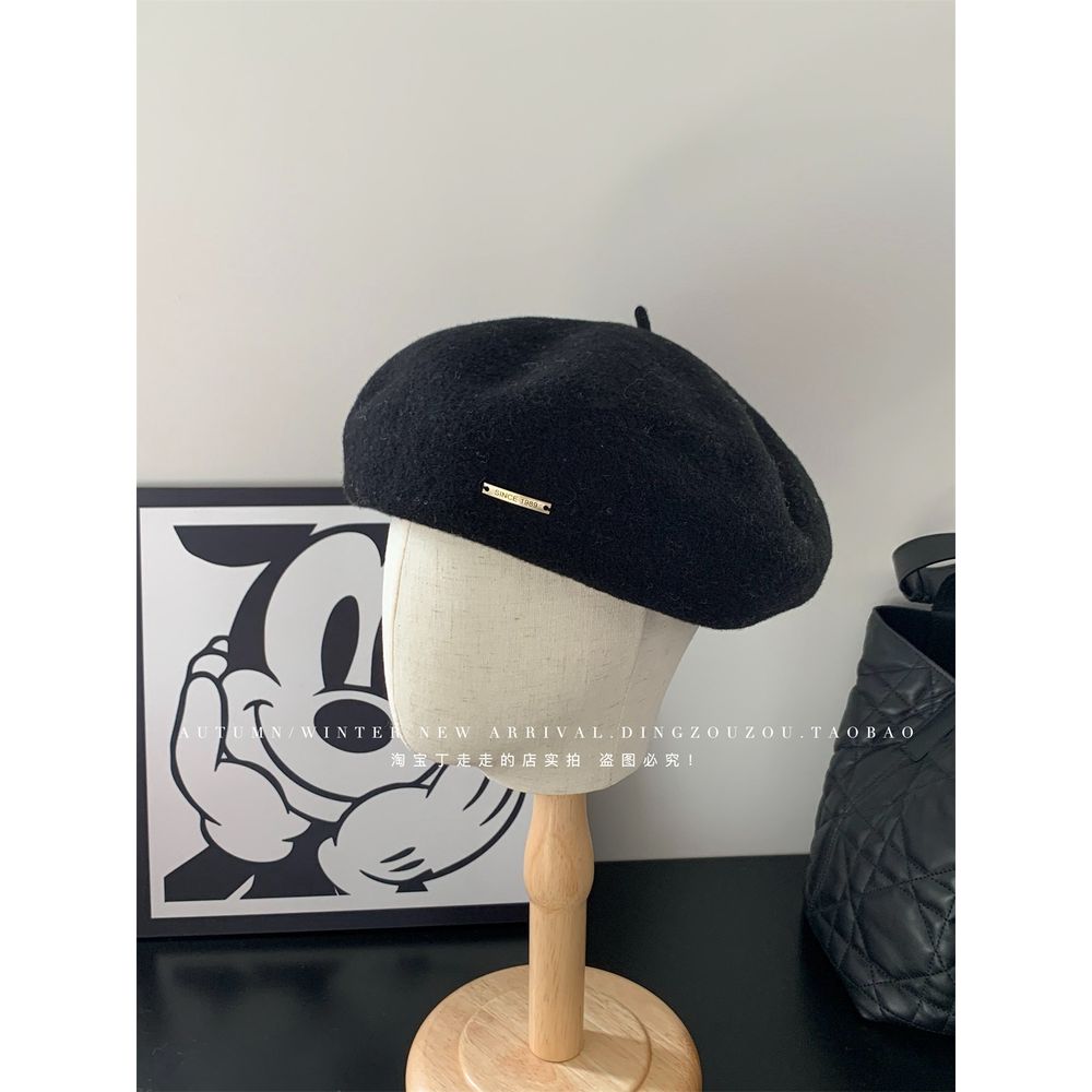 원픽 패피 헌팅캡 바리스타 모자 빈티지 앙콜라 레드 베레모 추동 순양털 턱시도 화백 살짝살짝 MF4