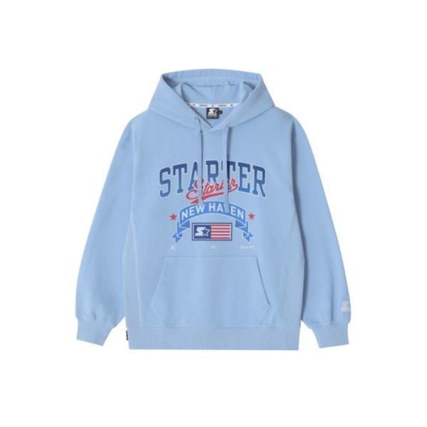 starterblack 뉴헤븐 플래그 헤비 스웻 후디 (스카이 블루) SA251IHD05SBL