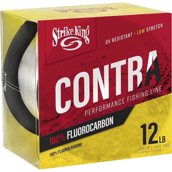 낚시 카본줄 낚시줄 쇼크리더 스트라이크 킹 콘트라 플루오로카본 퍼포먼스 피싱 라인 1000야드 12파운드 U