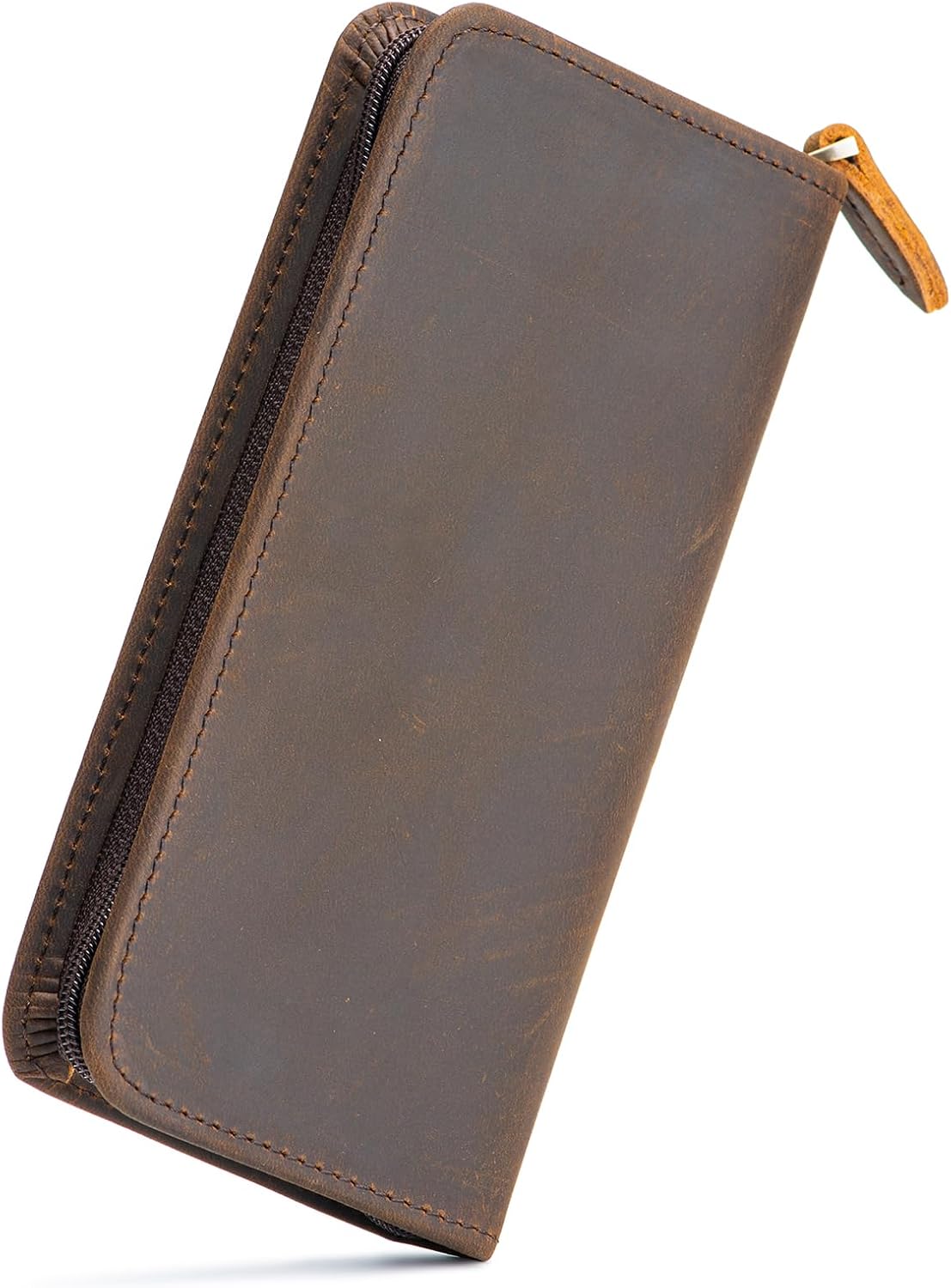 [오늘출발] 애스바인 만년필 케이스 3개 분할 슬롯 크레이지 말 가죽 펜 홀더 롤러볼