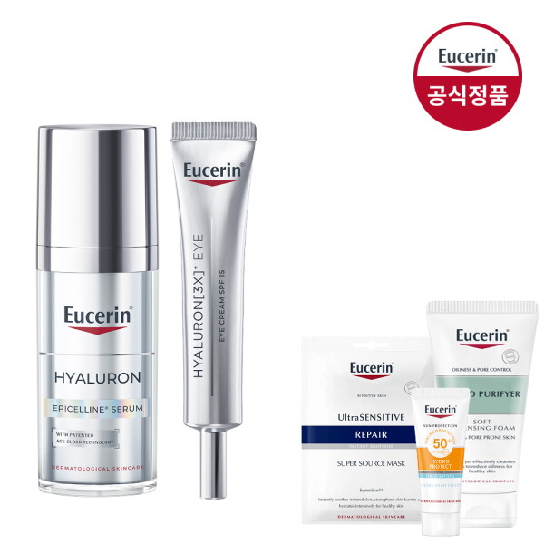 유세린 유세린 하이알루론 에피셀린 세럼 30ml + 하이알루론3X 아이크림 15ml 증선프
