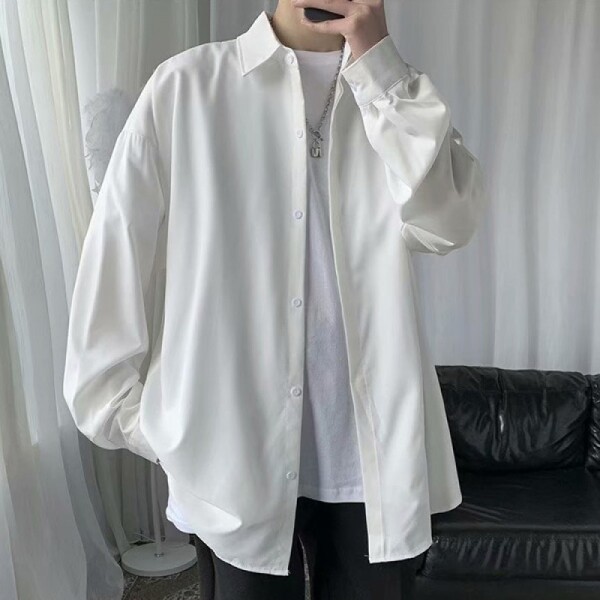 기타 (패플) 모로엠블랙 화이트 정장 셔츠 블라우스 면접 남방 무지 긴팔 DMS-S